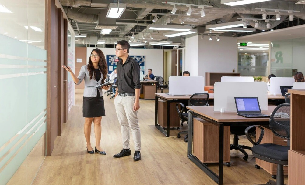 a working space for professionals and office doors