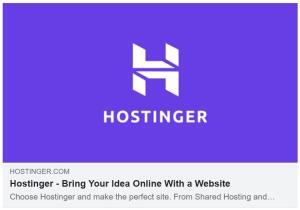 Hostinger banner for referral