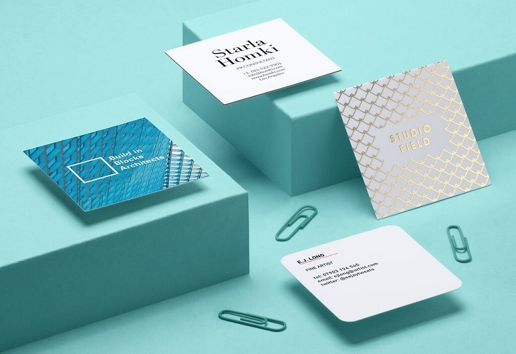 a few cards showing how to do custom business card printing