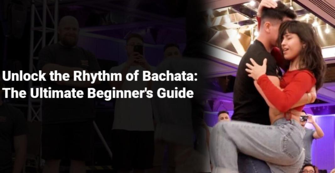 a man holding a lady in the form of a dance step in Bachata art