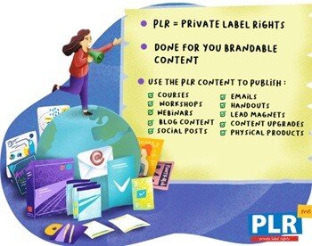 PLR content banner showing icons on making brandable content