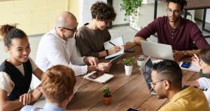 tax consultants discussing accounting principles