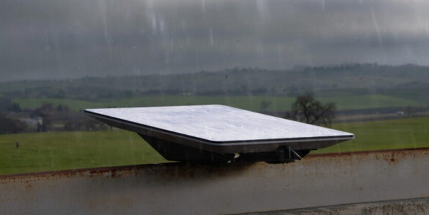 satellite a satellite device placed on top of the house roof for internet