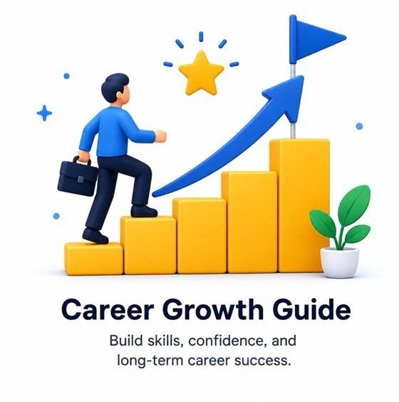 Professional career growth illustration showing progress, success, and long-term career development.