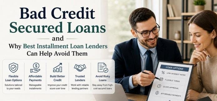Financial planning and loan comparison on a clean workspace, illustrating how better installment loan lenders can help avoid bad credit secured loans and improve credit health
